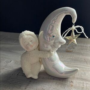 Department 56 Snowbabies Iridescent Moon and Star Figurine